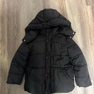 GAP Kids Black Hooded Puffer Jacket